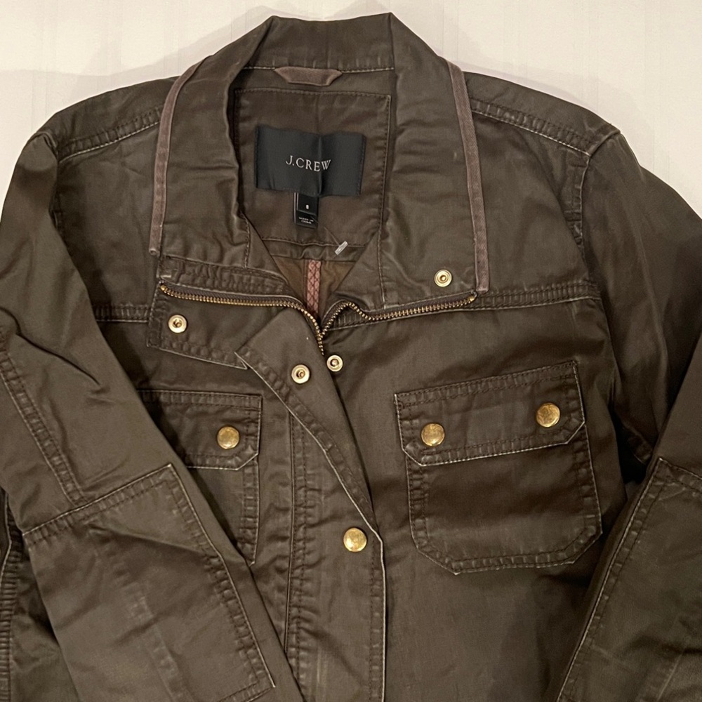 J. Crew Olive Relaxed Boyfriend Field Jacket
